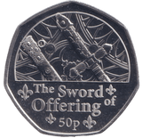 2023 BU 50P THE SWORD OF OFFERING GUERNSEY - 50p BU - Cambridgeshire Coins