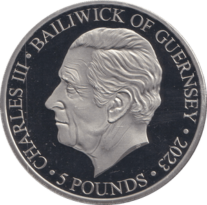 2023 BU FIVE POUNDS BAILIWICK OF GUERNSEY IN MEMORY OF QUEEN ELIZABETH II - WORLD COINS - Cambridgeshire Coins