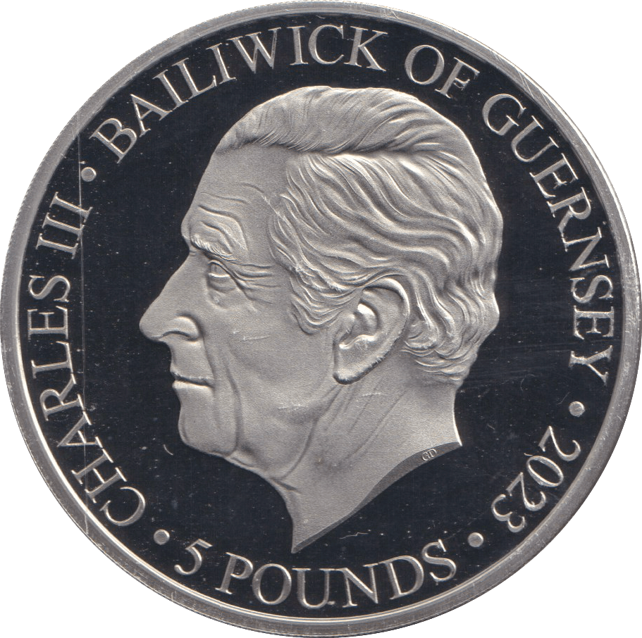 2023 BU FIVE POUNDS BAILIWICK OF GUERNSEY IN MEMORY OF QUEEN ELIZABETH II - WORLD COINS - Cambridgeshire Coins