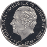 2023 BU FIVE POUNDS BAILIWICK OF GUERNSEY IN MEMORY OF QUEEN ELIZABETH II - WORLD COINS - Cambridgeshire Coins