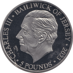 2023 BU FIVE POUNDS BAILIWICK OF JERSEY IN MEMORY OF QUEEN ELIZABETH II - WORLD COINS - Cambridgeshire Coins
