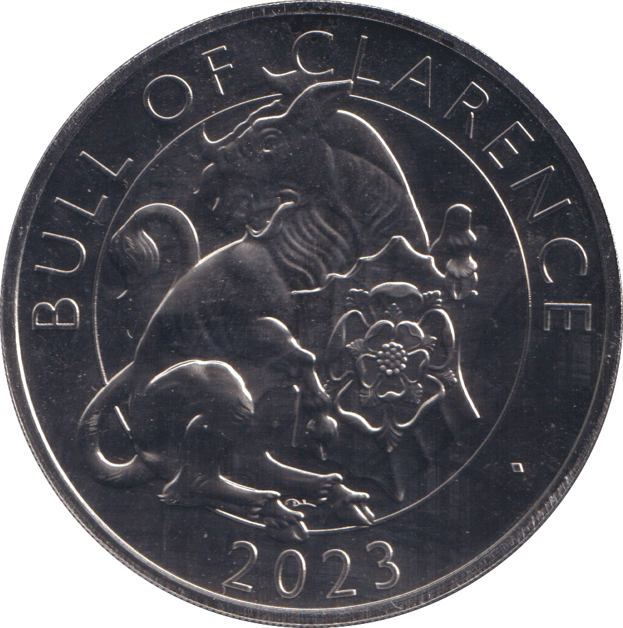 2023 BULL OF CLARENCE FIVE POUNDS ( BU ) - SILVER PROOF - Cambridgeshire Coins