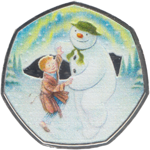 2023 CHRISTMAS 50P THE SNOWMAN COLOURISED ( BU ) - 50P REGIONAL ISSUES - Cambridgeshire Coins