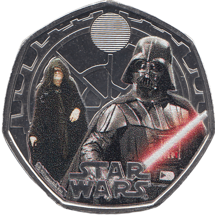 2023 FIFTY PENCE BRILLIANT UNCIRCULATED COLOURISED 50P DARTH VADER - 50p BU - Cambridgeshire Coins