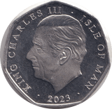 2023 FIFTY PENCE - IOM PEREGRINE FALCON - WORLD COINS - Cambridgeshire Coins