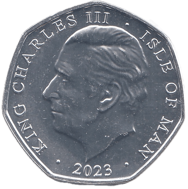 2023 FIFTY PENCE ISLE OF MAN ( BU ) - WORLD COINS - Cambridgeshire Coins