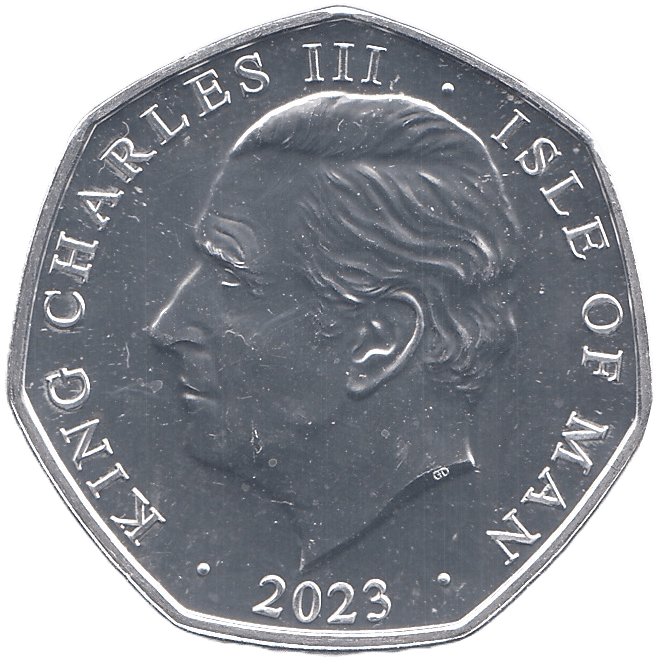 2023 FIFTY PENCE ISLE OF MAN ( BU ) - WORLD COINS - Cambridgeshire Coins