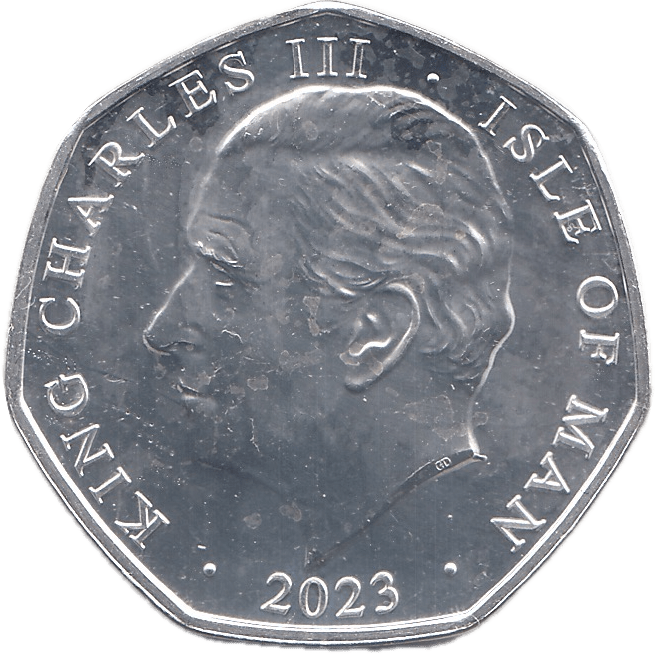 2023 FIFTY PENCE ISLE OF MAN ( BU - WORLD COINS - Cambridgeshire Coins