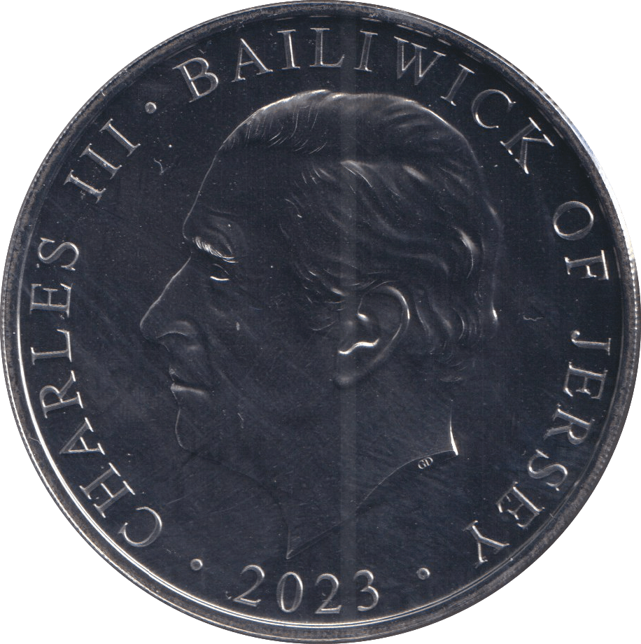 2023 FIVE POUNDS BAILIWICK OF JERSEY KING CHARLES CORONATION - WORLD COINS - Cambridgeshire Coins
