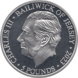 2023 FIVE POUNDS SILVER PROOF JERSEY - WORLD COINS - Cambridgeshire Coins