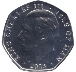 2023 GOD SAVE OUR GRACIOUS KING 50P ISLE OF MAN - 50P REGIONAL ISSUES - Cambridgeshire Coins