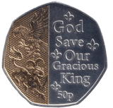 2023 GOD SAVE OUR GRACIOUS KING 50P ISLE OF MAN - 50P REGIONAL ISSUES - Cambridgeshire Coins