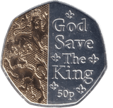 2023 GOD SAVE THE KING 50P ISLE OF MAN - 50P REGIONAL ISSUES - Cambridgeshire Coins