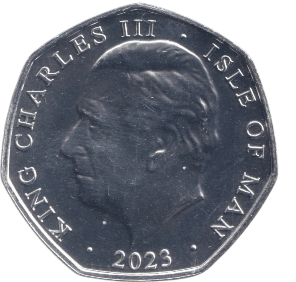 2023 GOD SAVE THE KING 50P ISLE OF MAN - 50P REGIONAL ISSUES - Cambridgeshire Coins