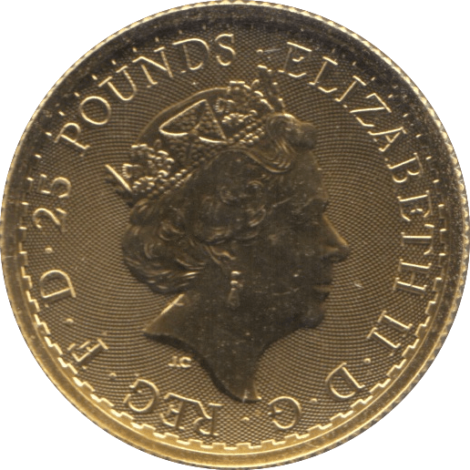2023 GOLD £25 QUARTER OUNCE BRITANNIA COIN ( BU ) - GOLD BRITANNIAS - Cambridgeshire Coins