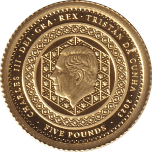 2023 GOLD CORONATION OF KING CHARLES III PURE GOLD PROOF £5 - GOLD WORLD COINS - Cambridgeshire Coins