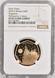 2023 GOLD PROOF 50P HARRY POTTER HOGWARTS PF 69 ULTRA CAMEO - NGC GOLD 50P - Cambridgeshire Coins
