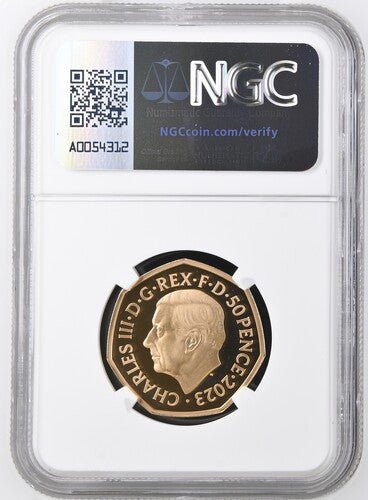 2023 GOLD PROOF 50P OF DUMBLEDORE NGC PF 70 ULTRA CAMEO ONLY 70 RARE - NGC GOLD 50P - Cambridgeshire Coins