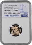 2023 GOLD PROOF HALF SOVEREIGN CORONATION NGC PF 70 - NGC GOLD HALF SOVEREIGN - Cambridgeshire Coins
