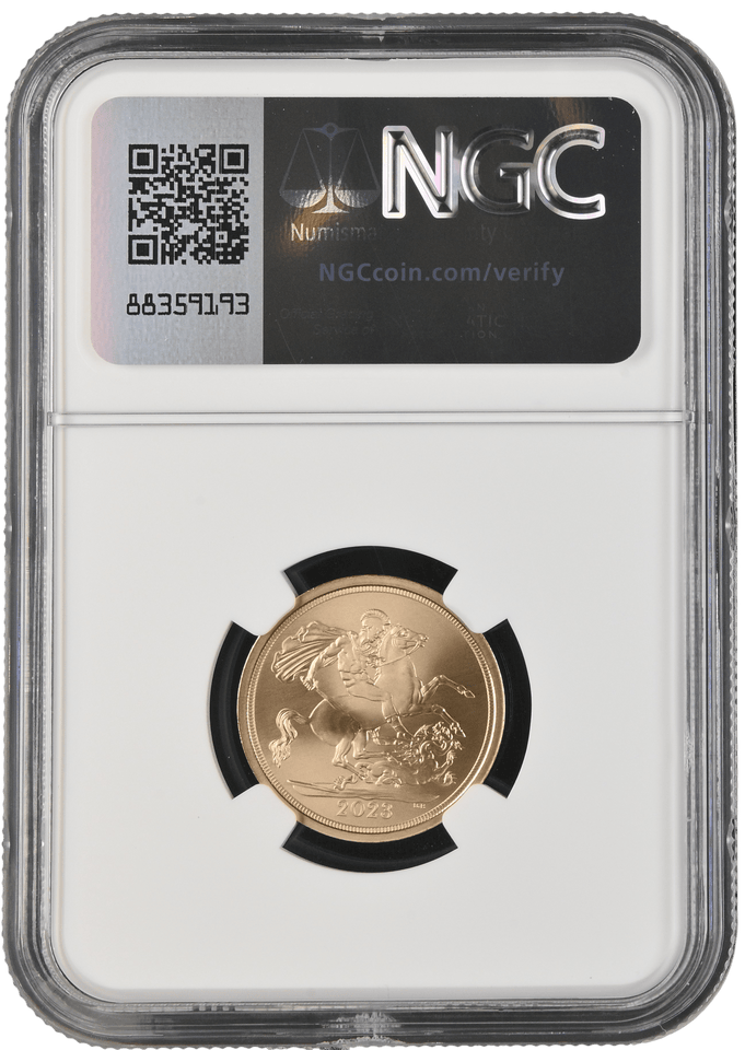 2023 GOLD PROOF SOVEREIGN 75TH BIRTHDAY KING CHARLES III NGC MS 70 - NGC GOLD SOVEREIGN - Cambridgeshire Coins