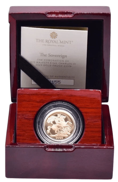 2023 GOLD PROOF SOVEREIGN BOXED CORONATION - GOLD PROOF SOVEREIGNS - Cambridgeshire Coins
