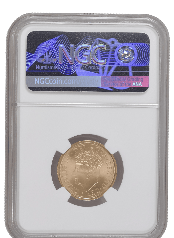 2023 GOLD PROOF SOVEREIGN CORONATION KING CHARLES III NGC MS 70 - NGC GOLD SOVEREIGN - Cambridgeshire Coins
