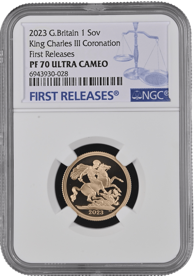 2023 GOLD PROOF SOVEREIGN KING CHARLES III CORONATION NGC PF 70 - NGC GOLD SOVEREIGN - Cambridgeshire Coins