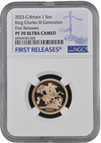2023 GOLD PROOF SOVEREIGN KING CHARLES III CORONATION NGC PF 70 - NGC GOLD SOVEREIGN - Cambridgeshire Coins
