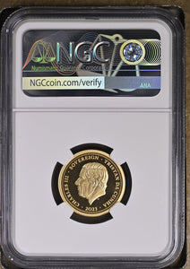 2023 GOLD SOVEREIGN CORONATION OF KING CHARLES PF 70 - NGC GOLD £1 - Cambridgeshire Coins