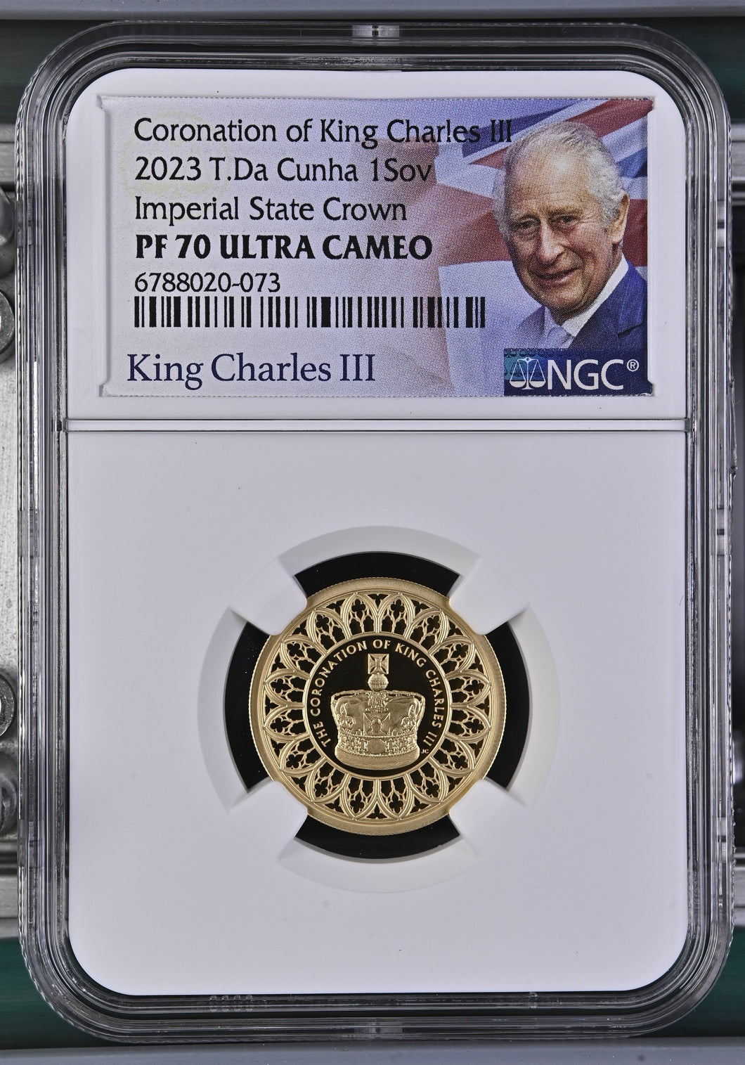 2023 GOLD SOVEREIGN CORONATION OF KING CHARLES PF 70 - NGC GOLD £1 - Cambridgeshire Coins