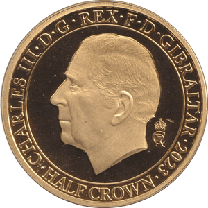 2023 HALF CROWN GIBRALTAR - CORONATION OF CHARLES - WORLD COINS - Cambridgeshire Coins