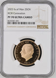2023 ISLE OF MAN KING CHARLES III CORONATION DOUBLE SOVEREIGN ( NGC ) PF 70 ULTRA CAMEO - NGC GOLD COINS - Cambridgeshire Coins