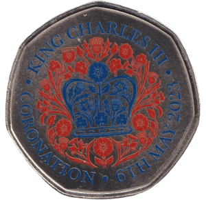 2023 KING CHARLES III CORONATION 50P SHAPED COIN - 50P SHAPED COIN - Cambridgeshire Coins