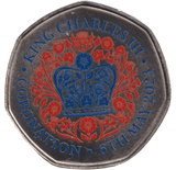 2023 KING CHARLES III CORONATION 50P SHAPED COIN - 50P SHAPED COIN - Cambridgeshire Coins