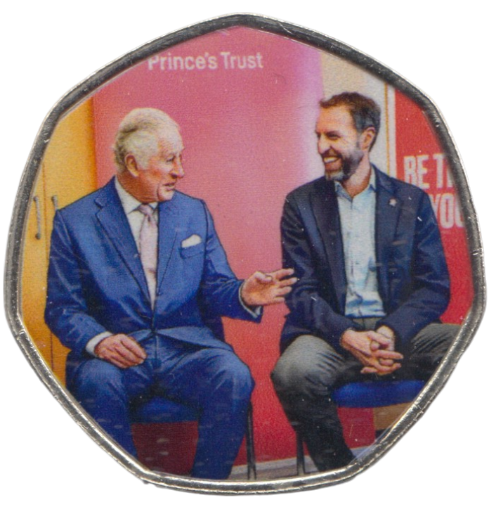 2023 KING CHARLES LONG TO REIGN OVER US 50P SHAPED COIN - 50P SHAPED COIN - Cambridgeshire Coins