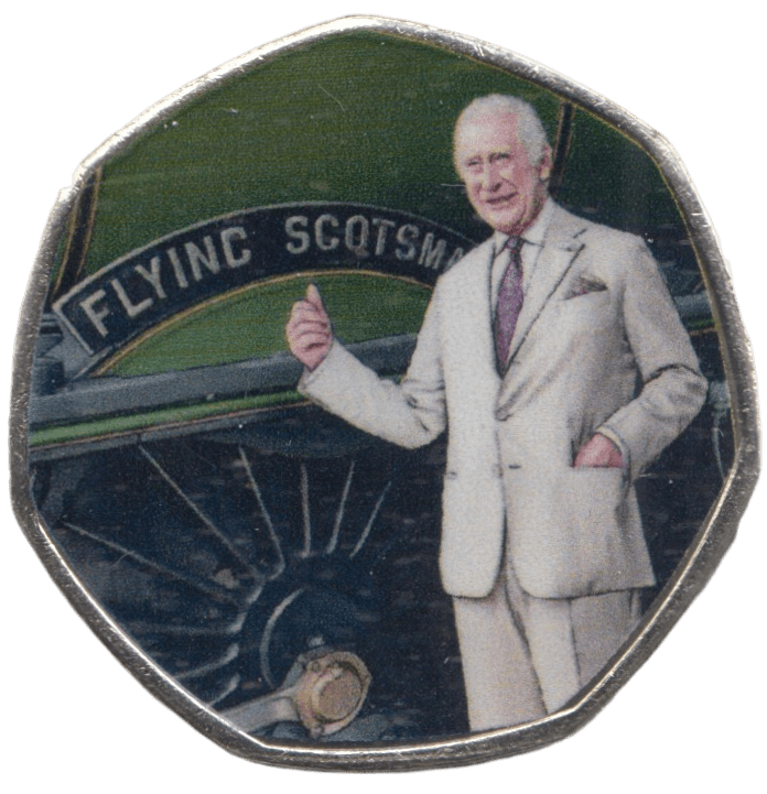 2023 KING CHARLES LONG TO REIGN OVER US 50P SHAPED COIN - 50P SHAPED COIN - Cambridgeshire Coins