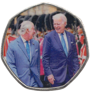 2023 KING CHARLES LONG TO REIGN OVER US 50P SHAPED COIN - 50P SHAPED COIN - Cambridgeshire Coins