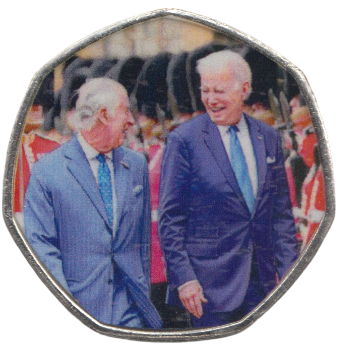2023 KING CHARLES LONG TO REIGN OVER US 50P SHAPED COIN - 50P SHAPED COIN - Cambridgeshire Coins