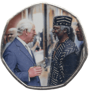 2023 KING CHARLES LONG TO REIGN OVER US 50P SHAPED COIN - 50P SHAPED COIN - Cambridgeshire Coins
