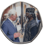 2023 KING CHARLES LONG TO REIGN OVER US 50P SHAPED COIN - 50P SHAPED COIN - Cambridgeshire Coins