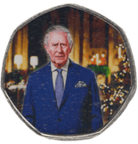 2023 KING CHARLES LONG TO REIGN OVER US 50P SHAPED COIN - 50P SHAPED COIN - Cambridgeshire Coins