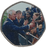 2023 KING CHARLES LONG TO REIGN OVER US 50P SHAPED COIN - 50P SHAPED COIN - Cambridgeshire Coins