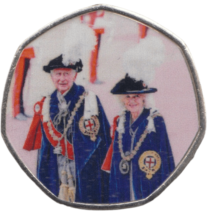 2023 KING CHARLES LONG TO REIGN OVER US 50P SHAPED COIN - 50P SHAPED COIN - Cambridgeshire Coins