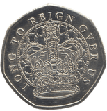 2023 KING CHARLES LONG TO REIGN OVER US 50P SHAPED COIN - 50P SHAPED COIN - Cambridgeshire Coins