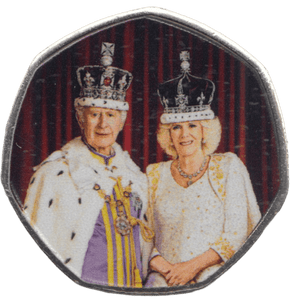 2023 KING CHARLES LONG TO REIGN OVER US 50P SHAPED COIN - 50P SHAPED COIN - Cambridgeshire Coins