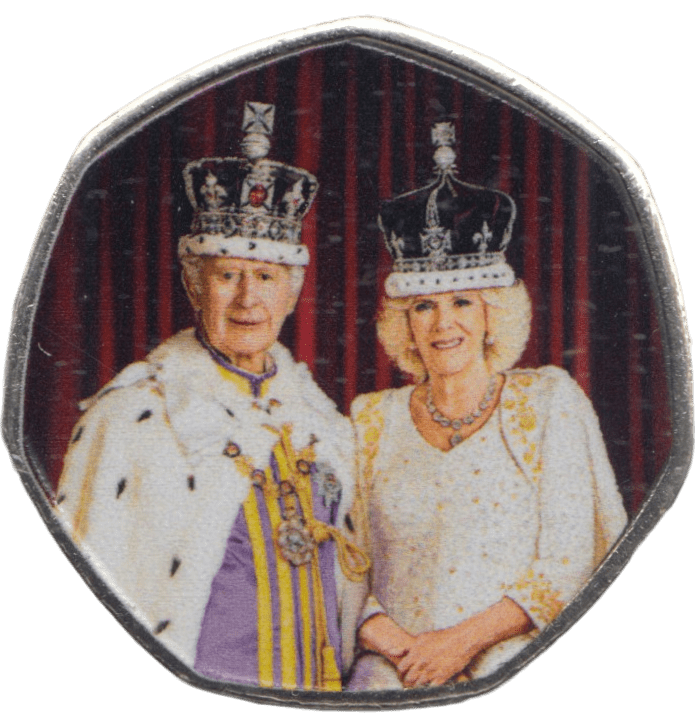 2023 KING CHARLES LONG TO REIGN OVER US 50P SHAPED COIN - 50P SHAPED COIN - Cambridgeshire Coins
