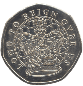2023 KING CHARLES LONG TO REIGN OVER US 50P SHAPED COIN - 50P SHAPED COIN - Cambridgeshire Coins