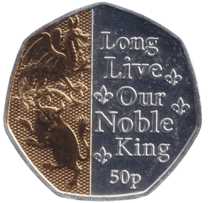 2023 LONG LIVE OUR NOBLE KING 50P ISLE OF MAN - 50P REGIONAL ISSUES - Cambridgeshire Coins