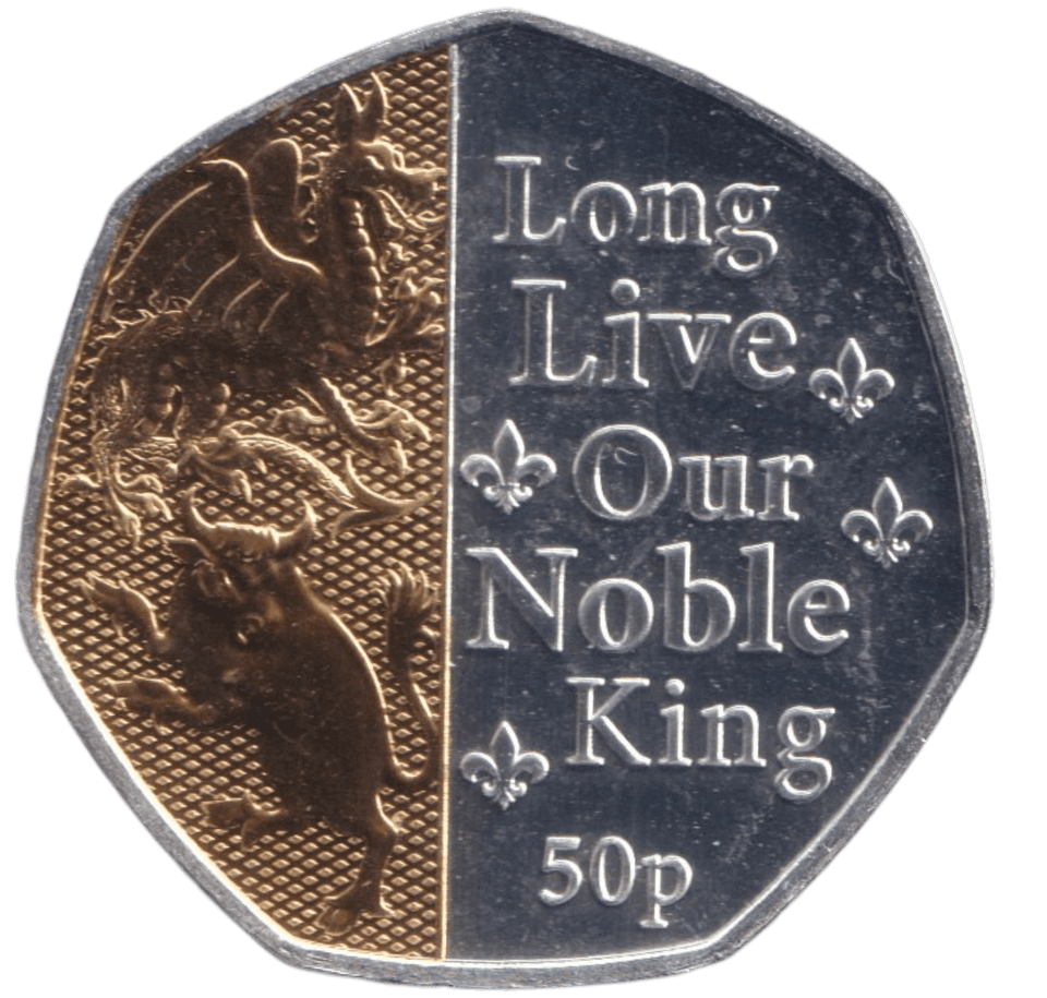 2023 LONG LIVE OUR NOBLE KING 50P ISLE OF MAN - 50P REGIONAL ISSUES - Cambridgeshire Coins