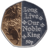 2023 LONG LIVE OUR NOBLE KING 50P ISLE OF MAN - 50P REGIONAL ISSUES - Cambridgeshire Coins